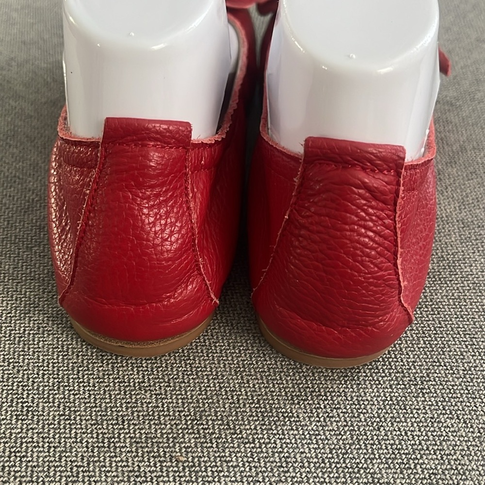 🤑 Ferca ❤️ 81 Red Leathers Ballerina Flats - Picture 3 of 9